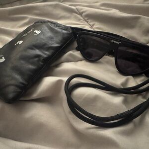 Off-White Black Pouch with Sunglasses